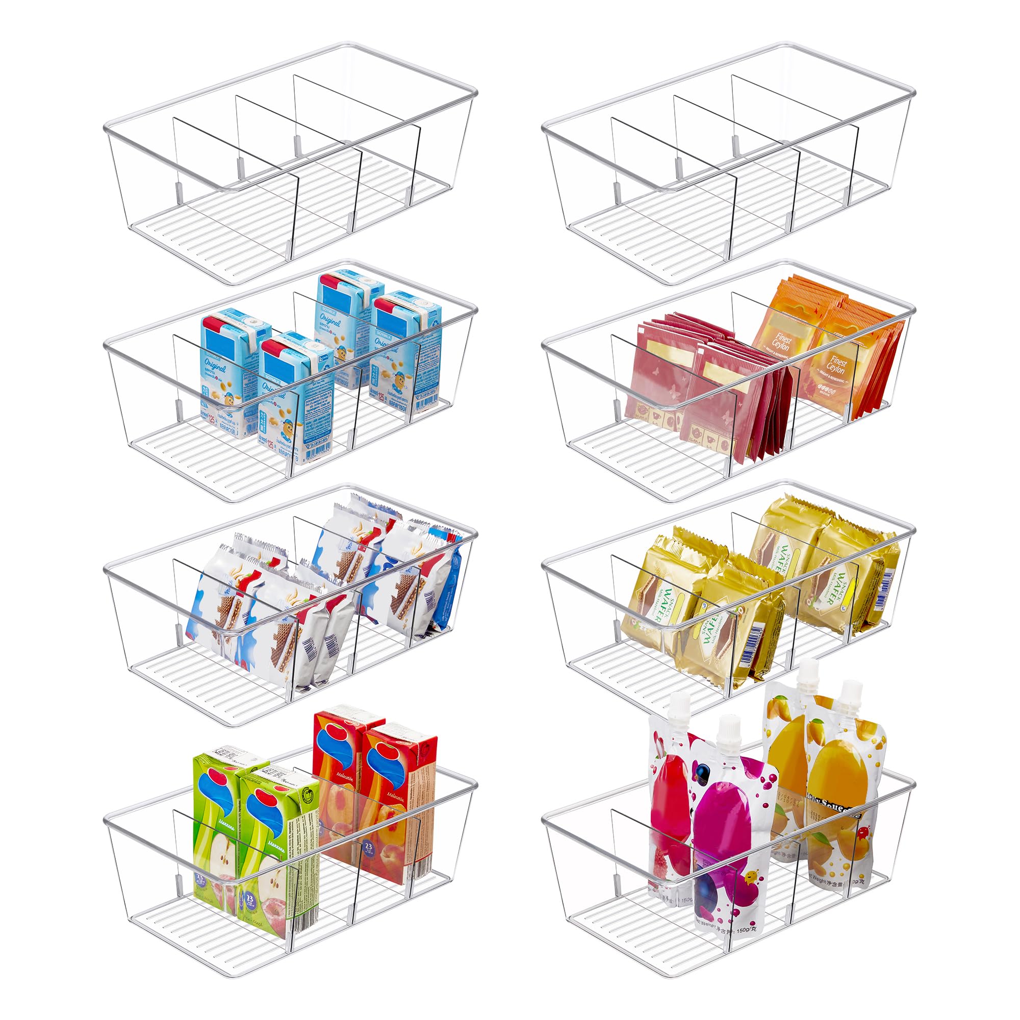 Vtopmart front view showing clear bins for instant content visibility