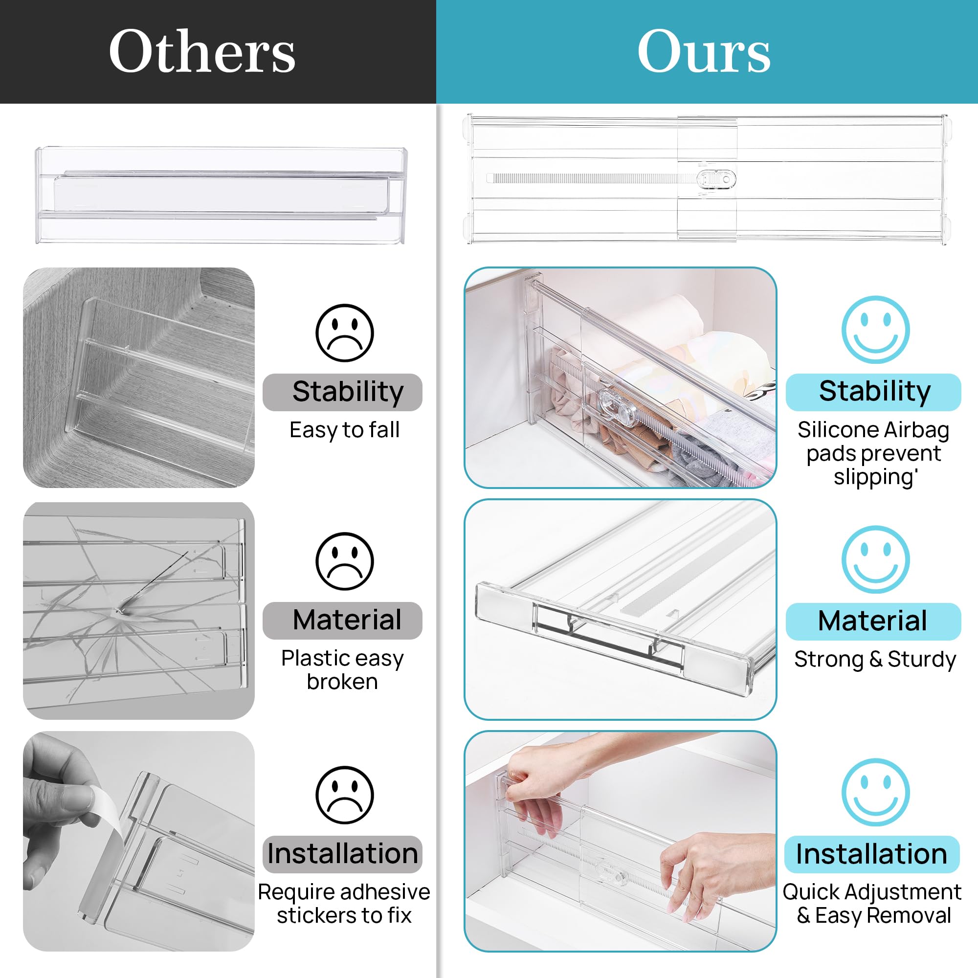 Vtopmart organizing a bedroom dresser for tidy socks and accessories