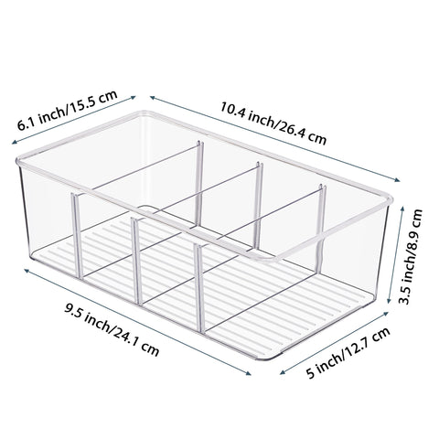 Vtopmart bins arranged in a kitchen cabinet improving shelf efficiency