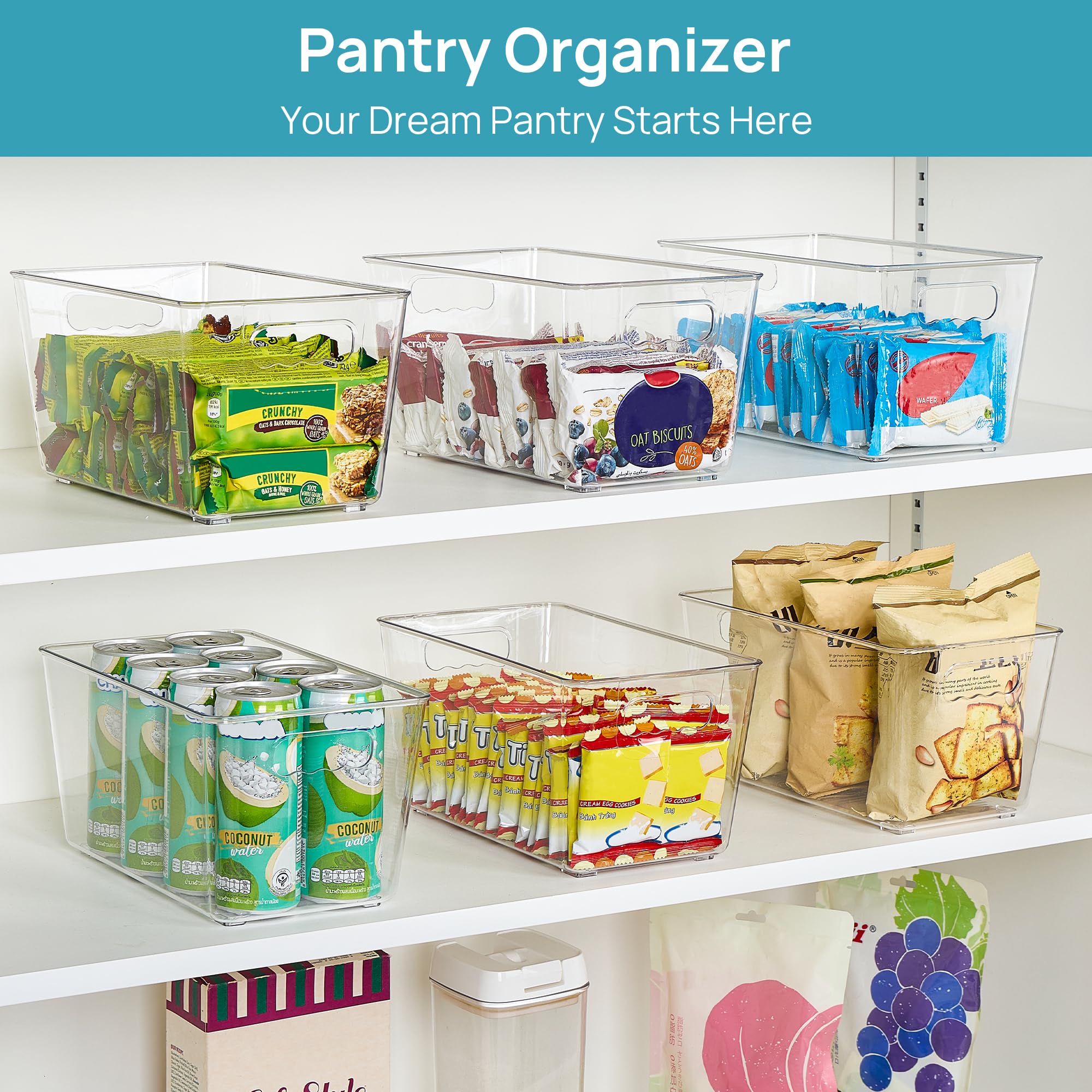Vtopmart bins organized inside fridge improving visibility and access