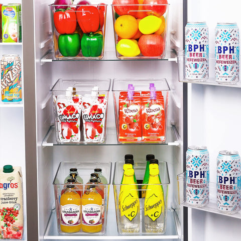 Vtopmart bins organized inside fridge improve visibility and rotation