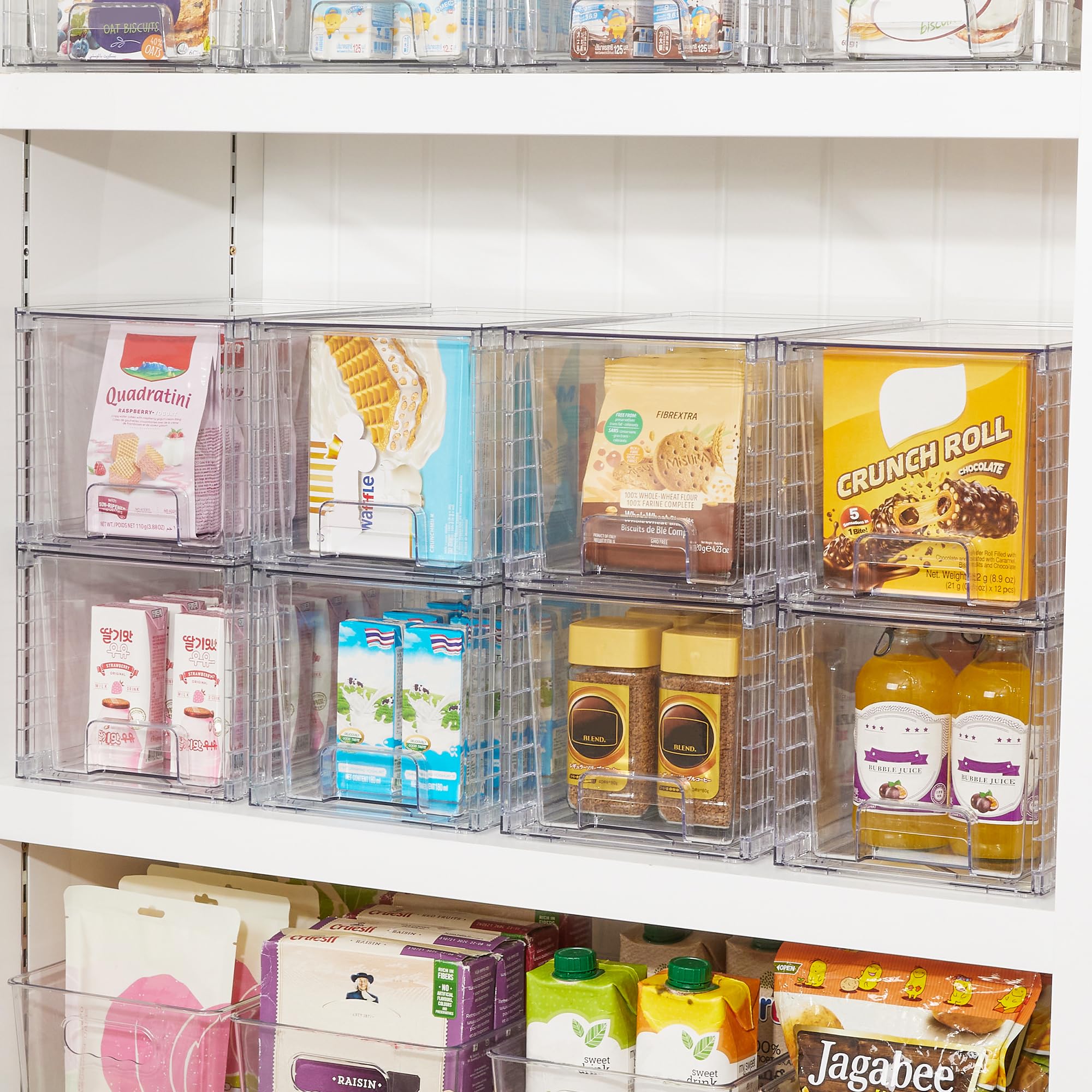 Vtopmart pantry placement with cans and snacks for quick identification and access