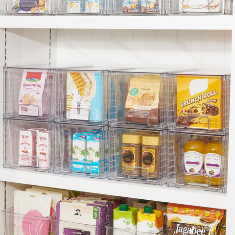 Vtopmart pantry placement with cans and snacks for quick identification and access