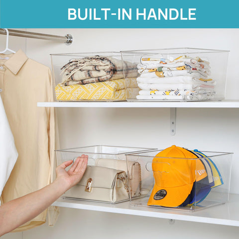 Vtopmart bin inside cube shelf illustrating perfect 11x11 fit