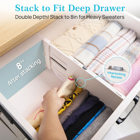 Vtopmart divider organizing folded baby clothes for easier outfit selection