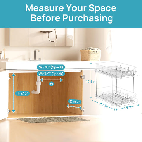Vtopmart installed under sink with toiletries visible for easy access benefit
