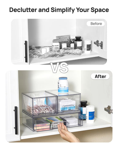Vtopmart in a vanity setting demonstrating tidy cosmetic organization benefit