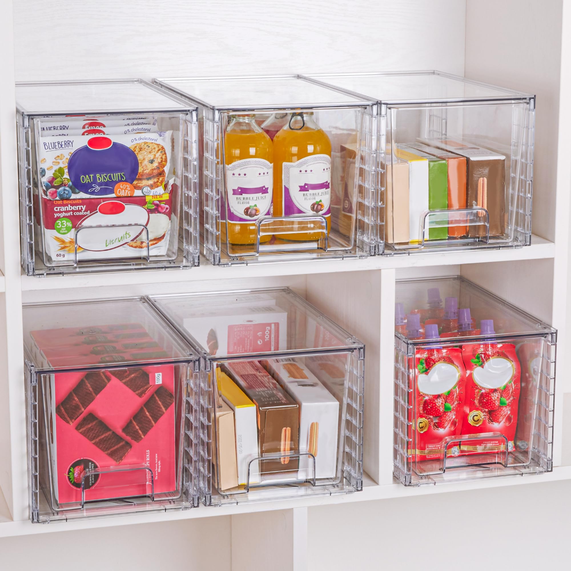 Vtopmart open drawer with measured contents showing usable interior space