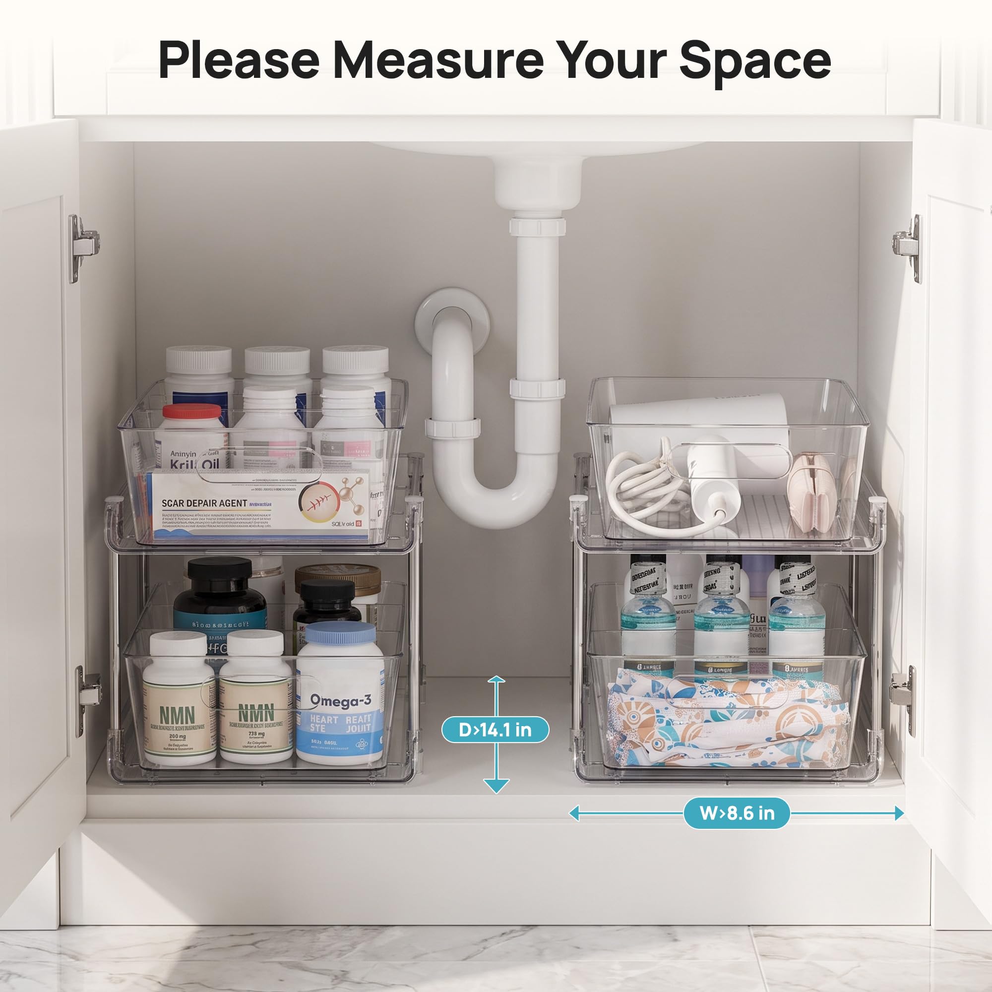 Vtopmart organized pantry scene demonstrating space-saving benefit