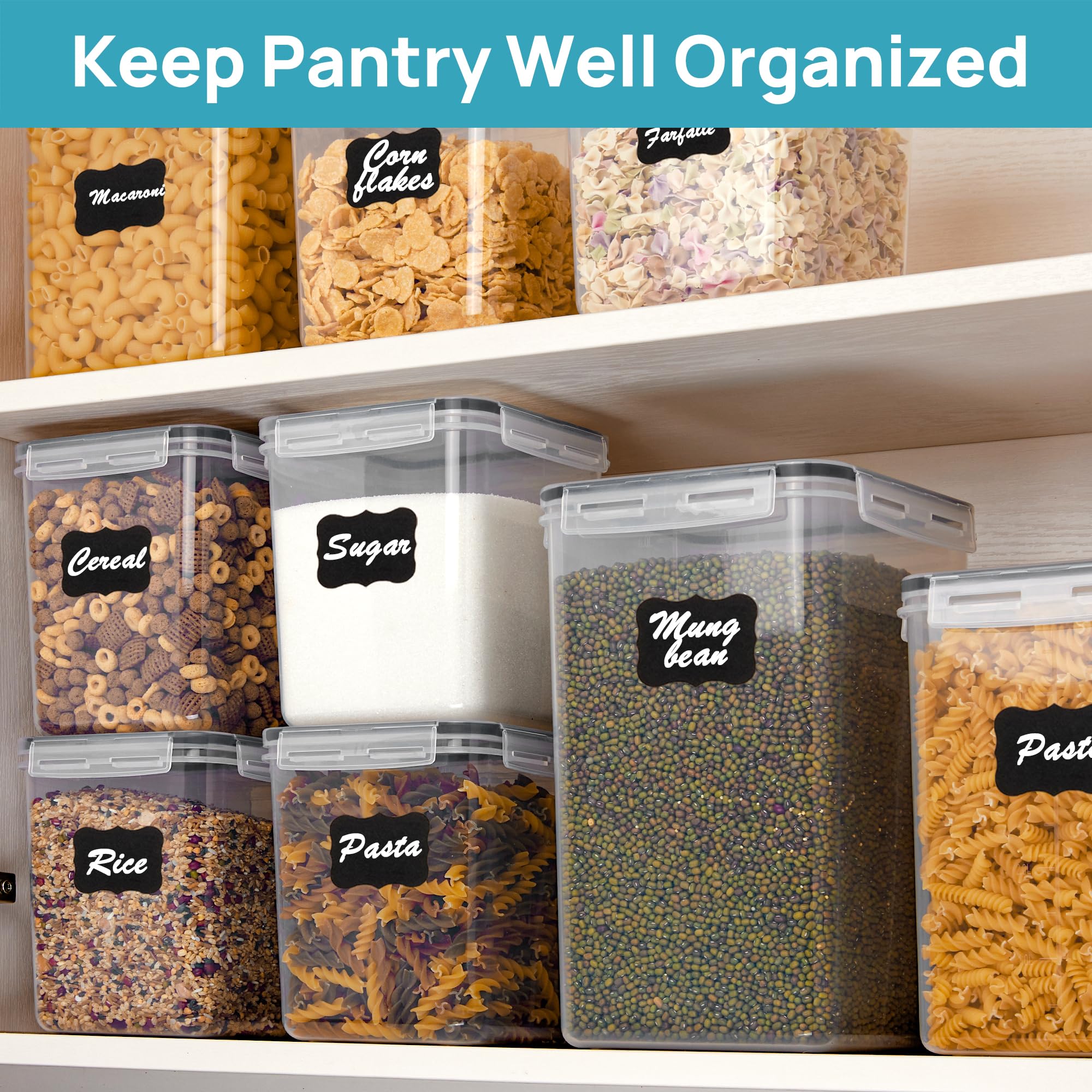 Vtopmart containers in a baking scene speeding up prep and cleanup