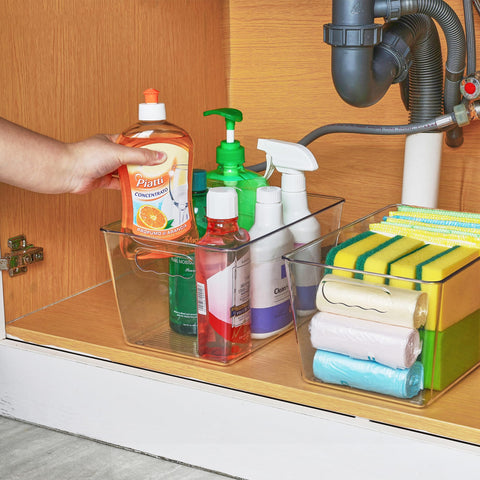 Vtopmart lifestyle kitchen counter scene showing tidy storage and streamlined cooking