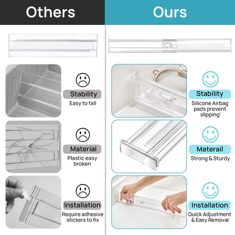 Vtopmart lifestyle image of kitchen drawer showing neat organization benefit