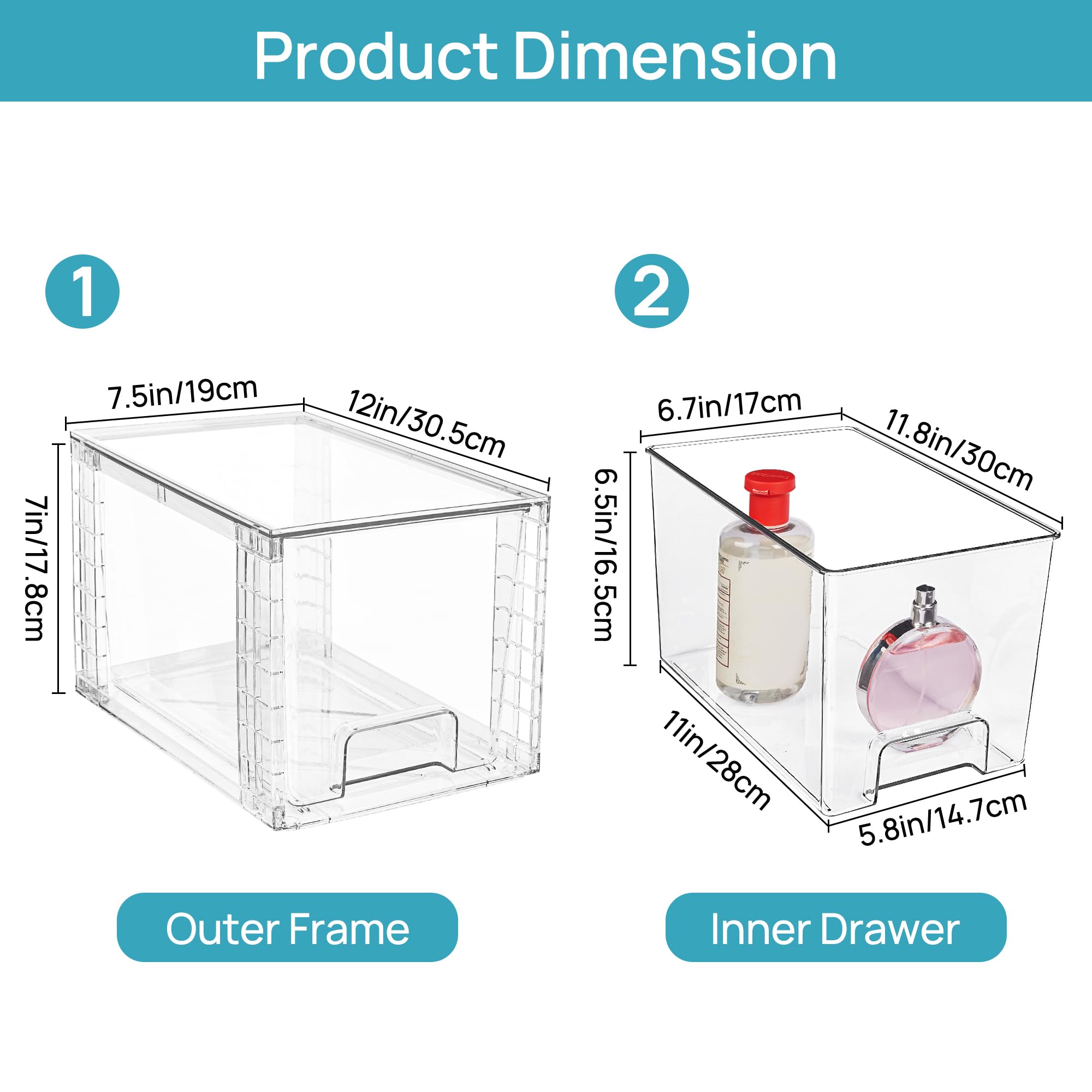 Vtopmart pantry shelf lifestyle scene showing neat, visible organization