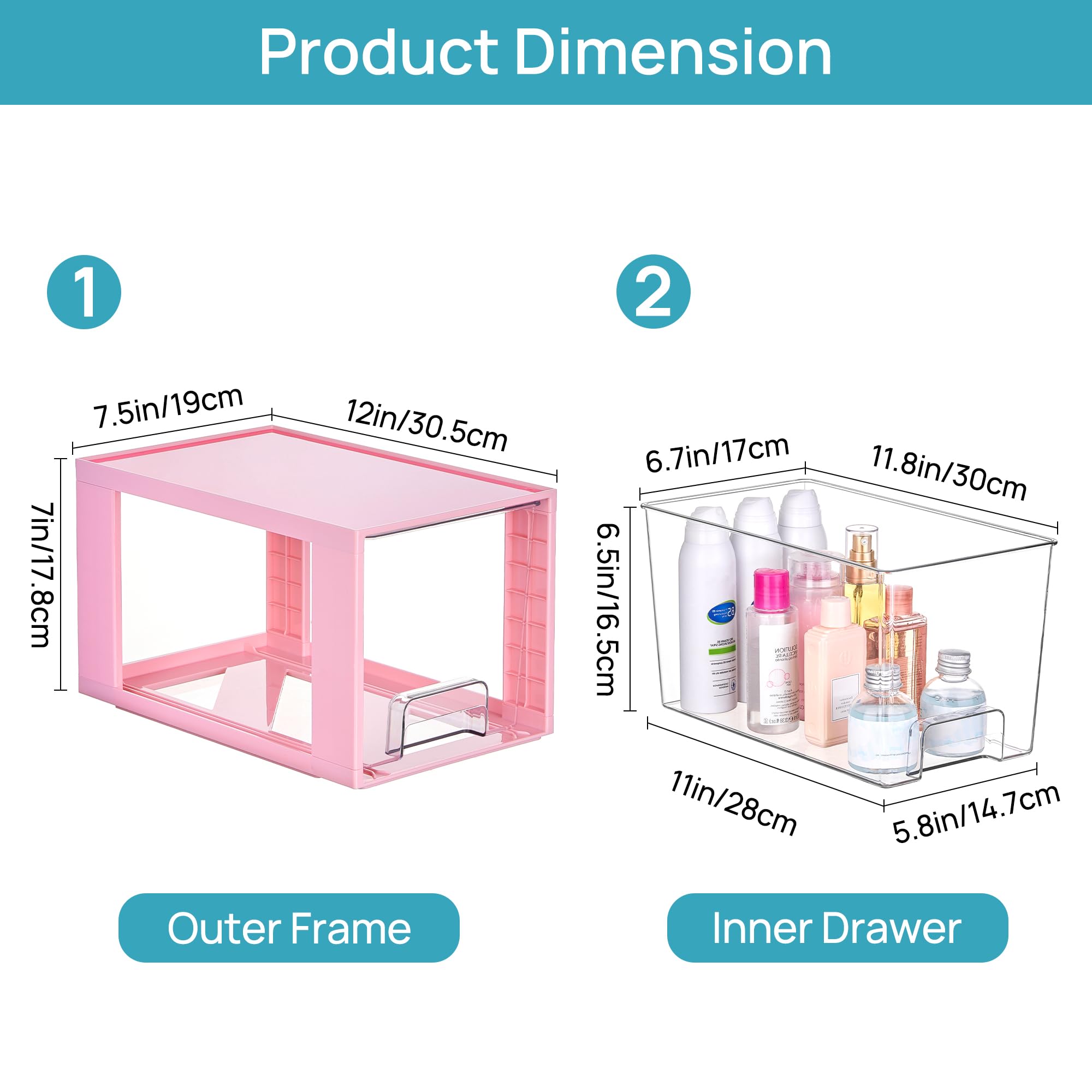 Vtopmart close-up of sliding rail and silicone pad detail for smooth pull-out stability