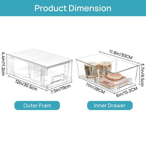 Vtopmart removable dividers closeup demonstrating customizable compartments