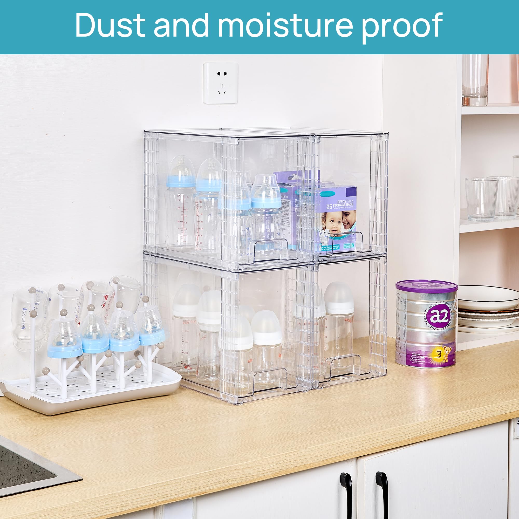 Vtopmart side profile with drawer open for easy access and quick retrieval