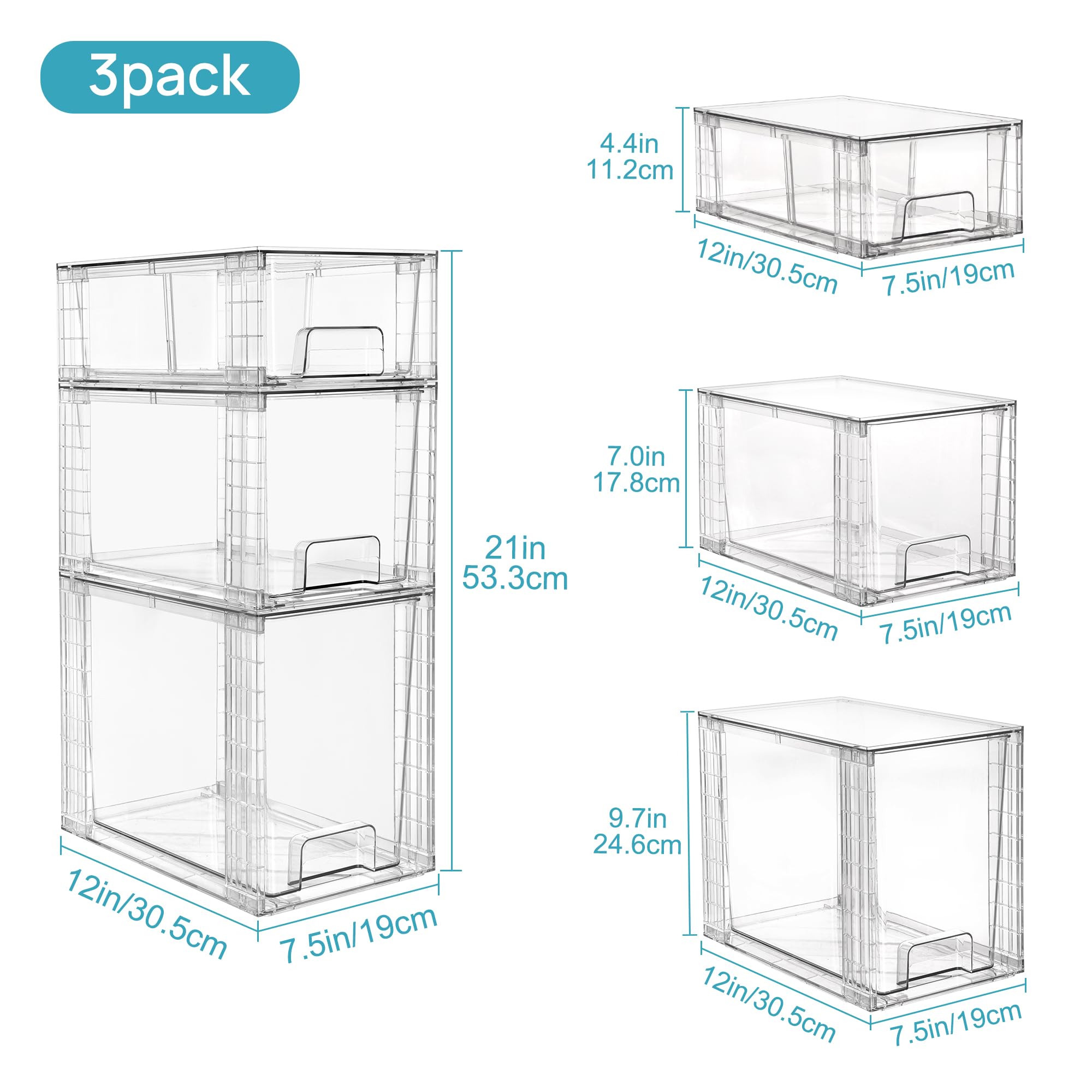 Vtopmart side view with drawer pulled out illustrating smooth sliding rails benefit