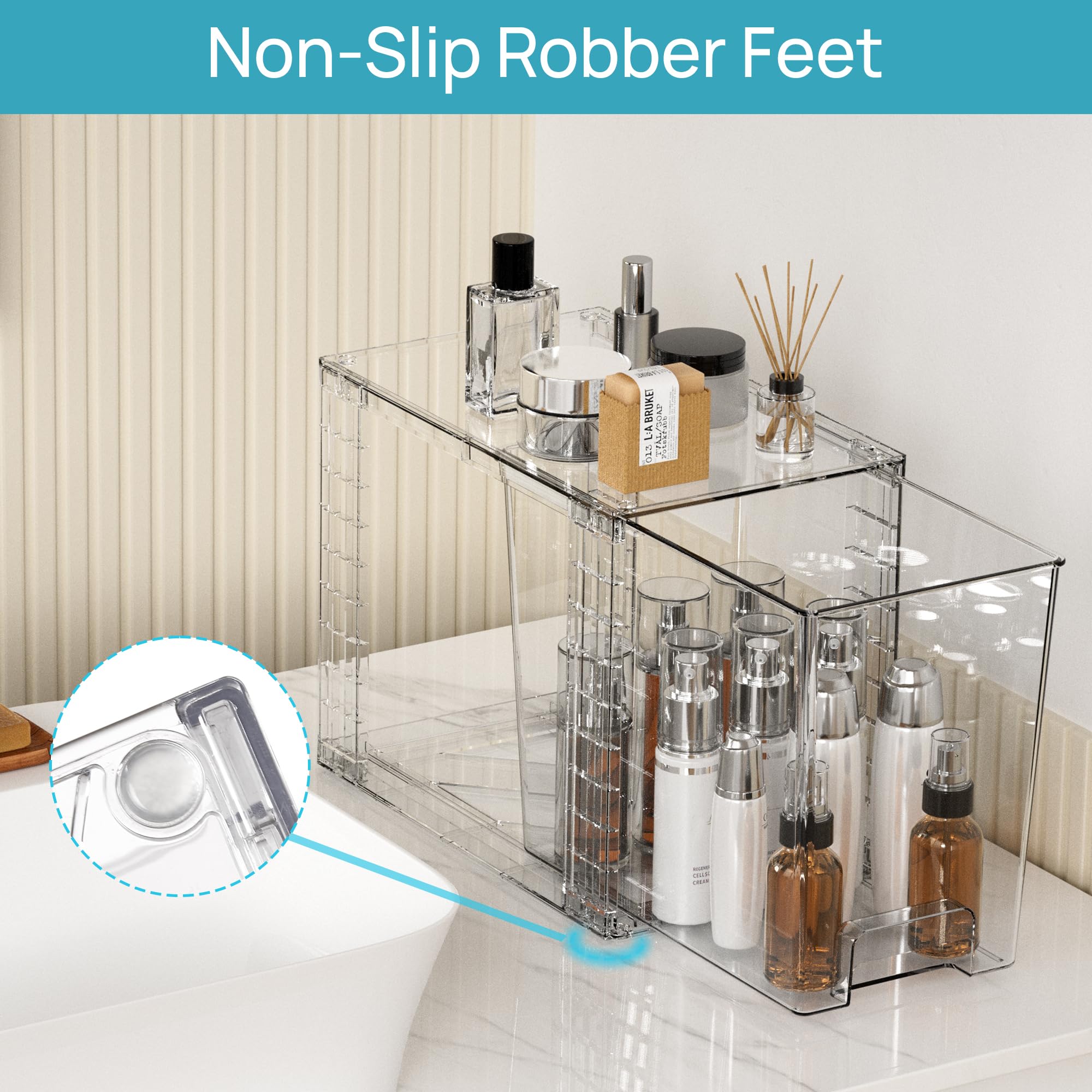 Vtopmart silicone anti-slip pads preventing drawer movement