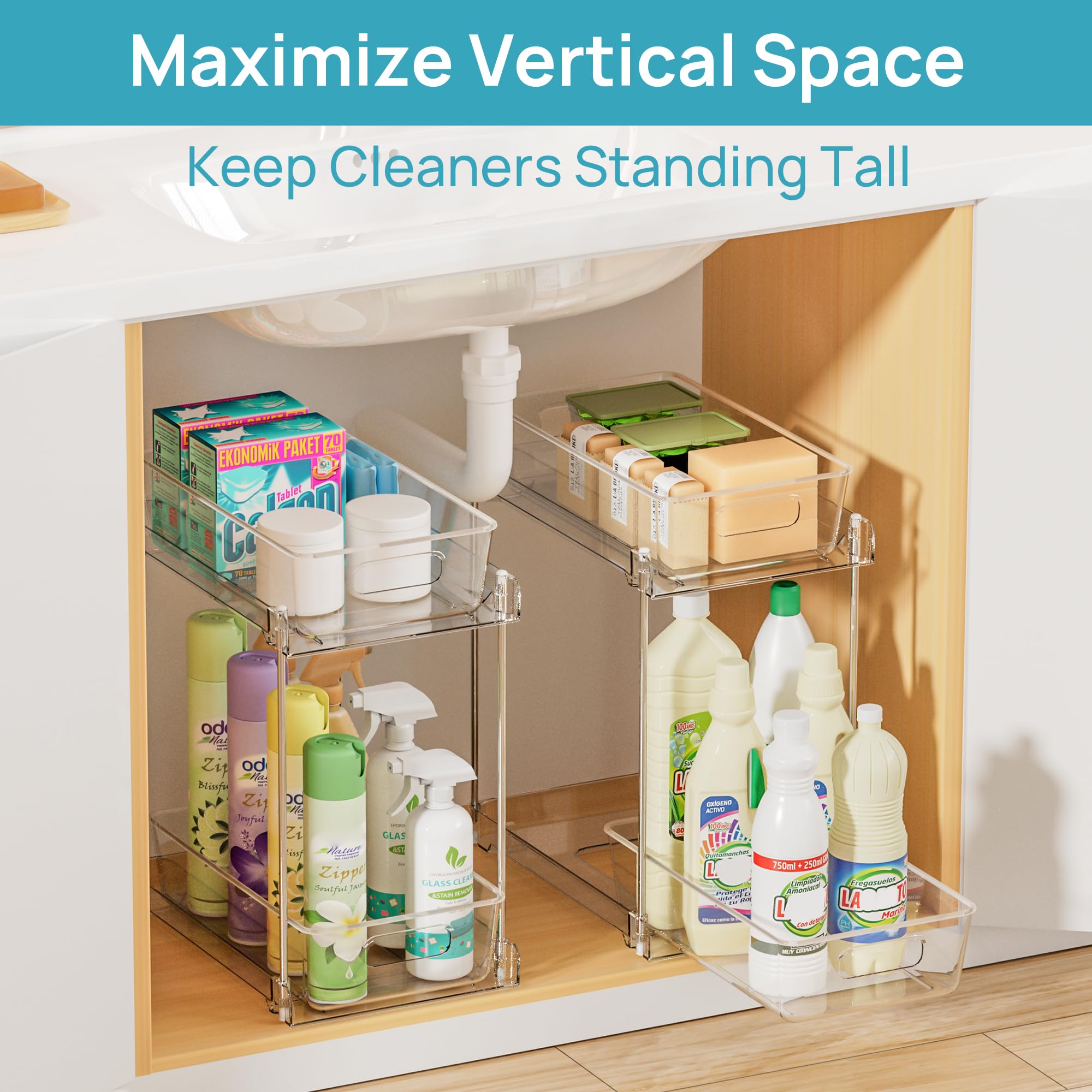 Vtopmart size comparison with bottle illustrating taller capacity for sprays