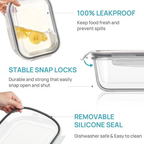Vtopmart stacked containers in fridge illustrate space-saving organization benefit