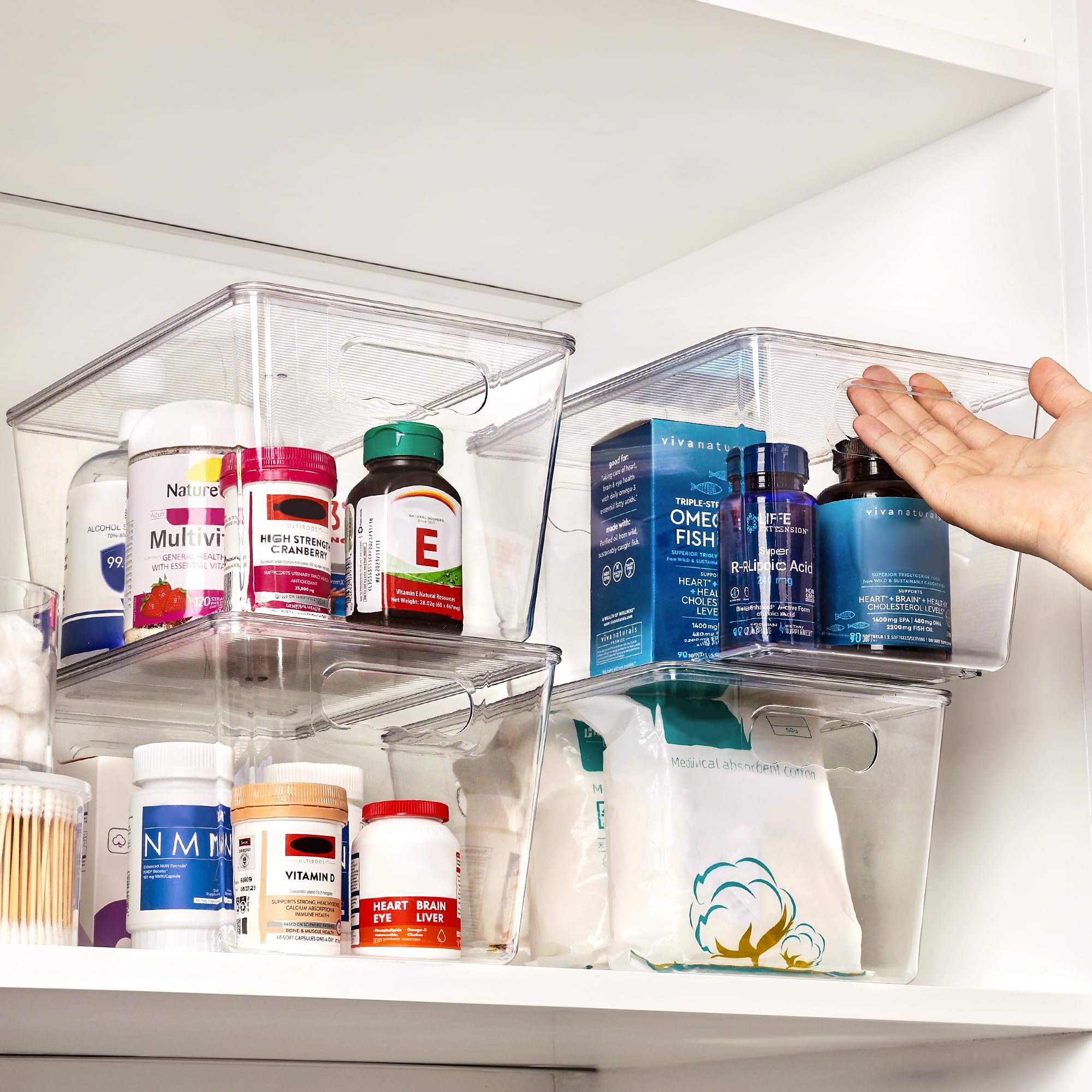 Vtopmart clear plastic detail highlighting durable, easy-clean surface