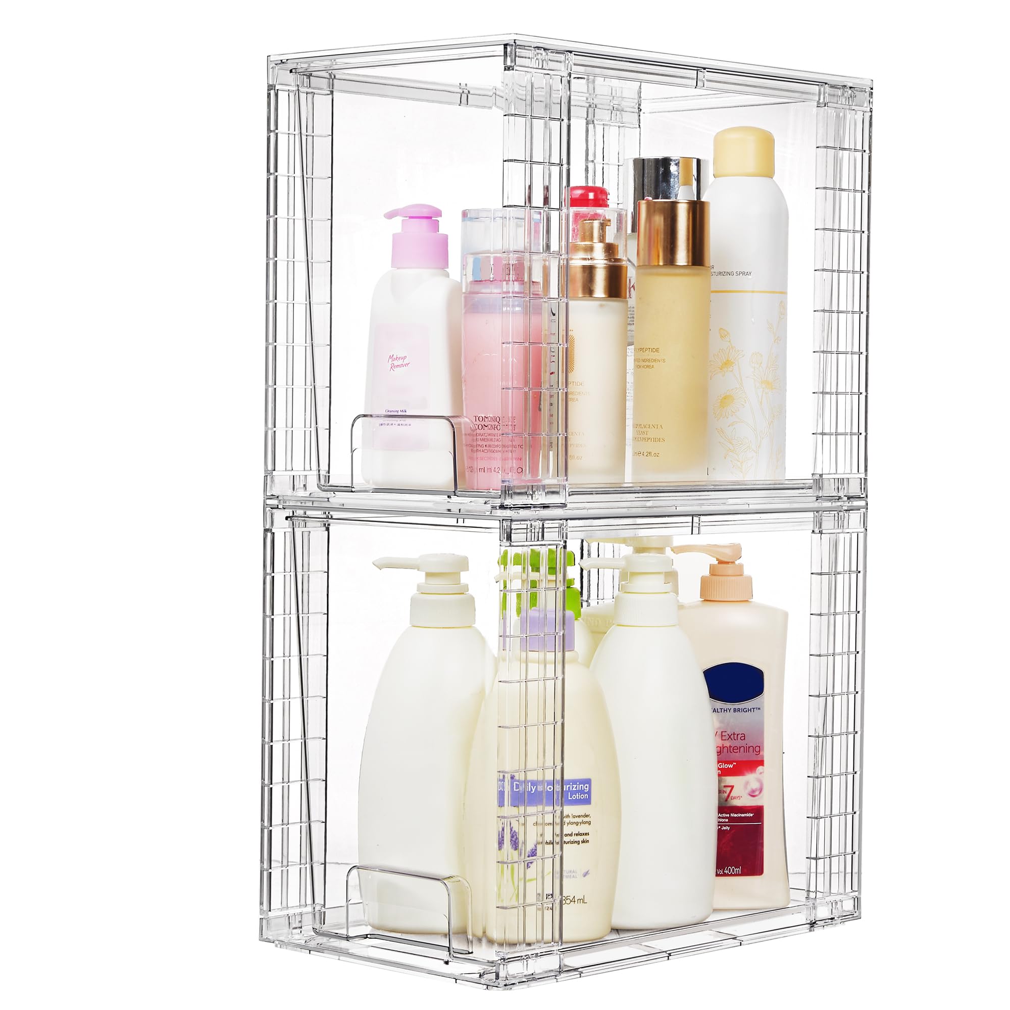 Vtopmart top view stacked drawers saving vertical cabinet space