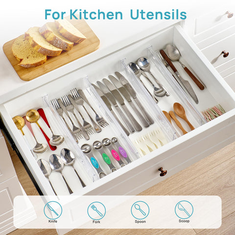 Vtopmart vertical divider organizing cutlery to save space and increase order