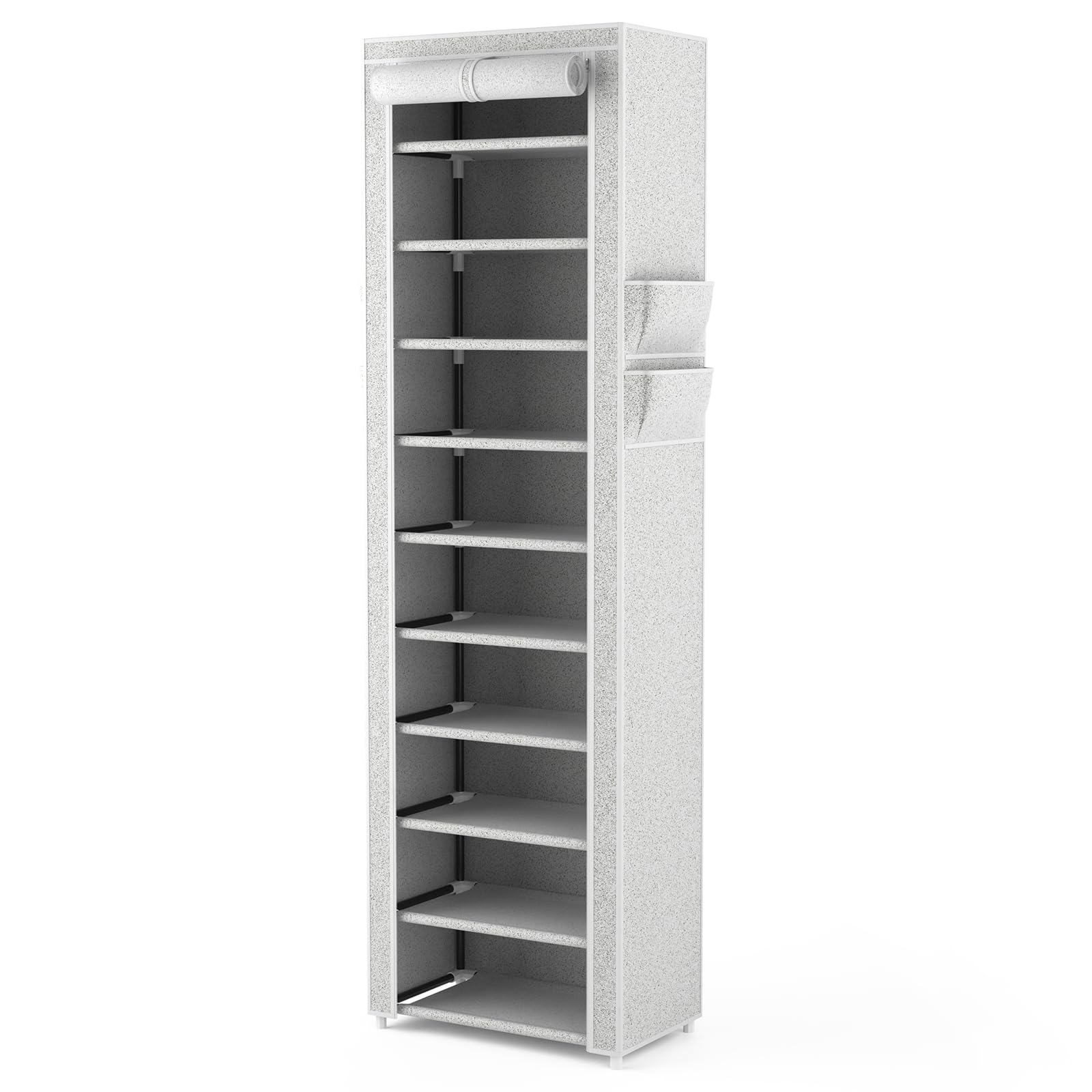 VTRIN styled in an entryway demonstrating tidy shoe storage and organized decor
