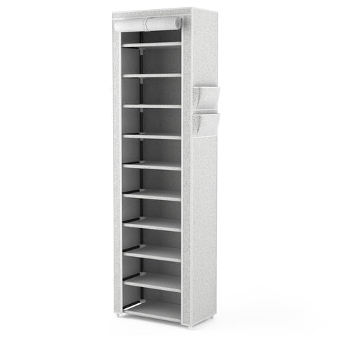VTRIN styled in an entryway demonstrating tidy shoe storage and organized decor