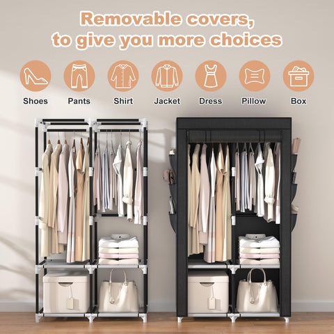 VTRIN shelf close-up with folded clothes showing efficient folded storage