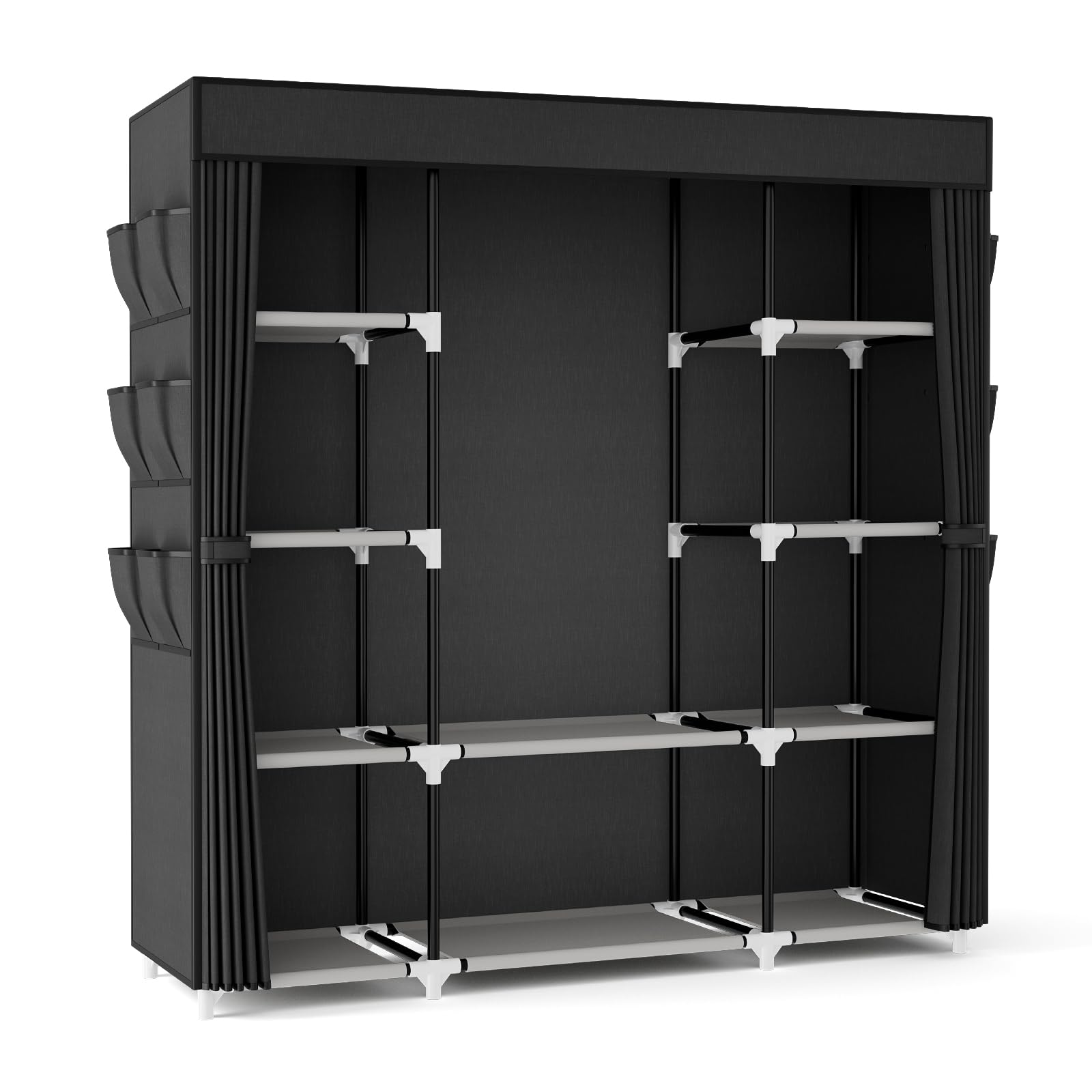 VTRIN freestanding wardrobe in bedroom demonstrating neat lifestyle storage