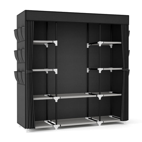 VTRIN freestanding wardrobe in bedroom demonstrating neat lifestyle storage
