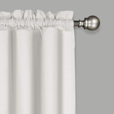 VUE Kingsbury close-up of fabric and rod pocket highlights durable texture and simple installation