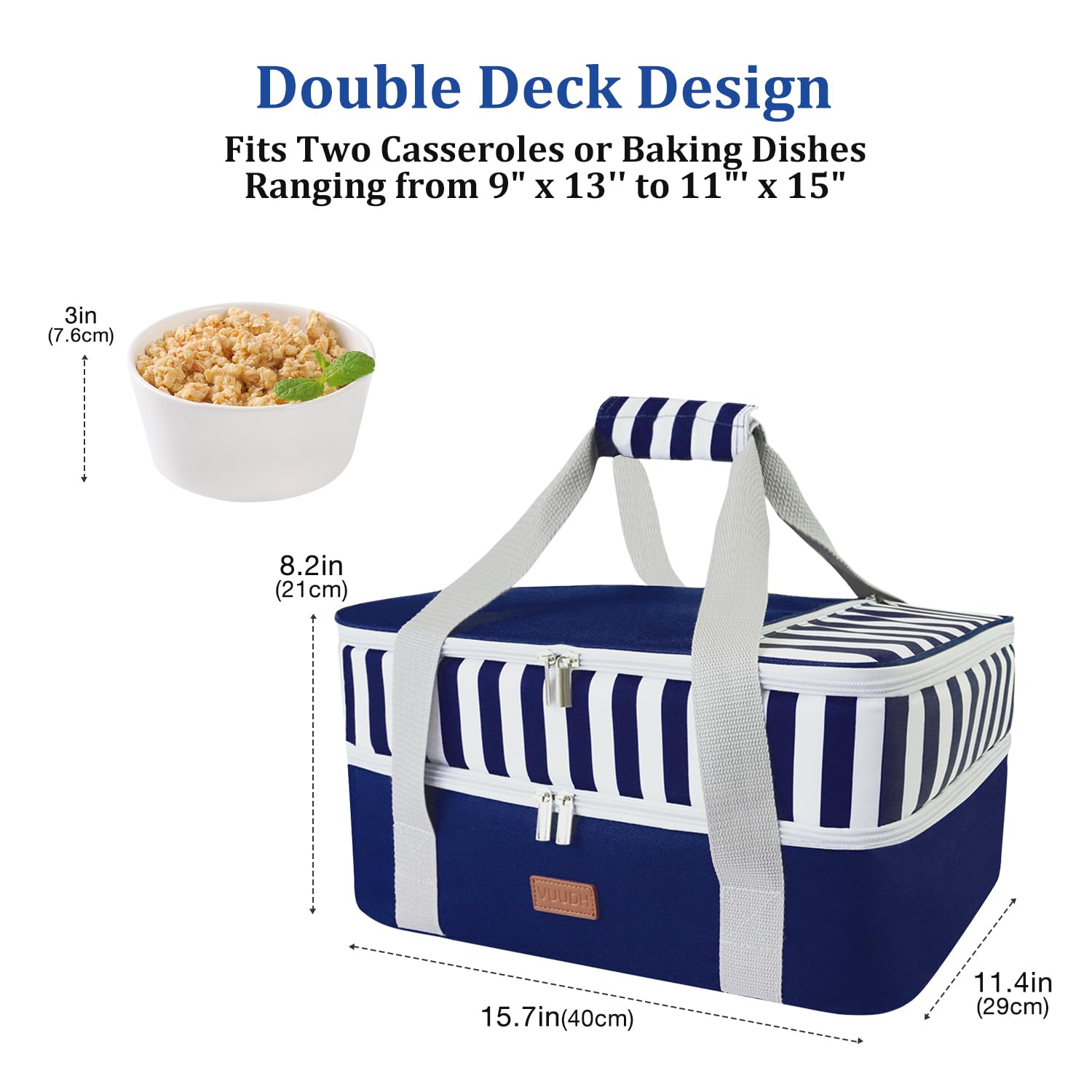 Vuudh carrier being carried to a picnic keeping hot and cold dishes separate and secure