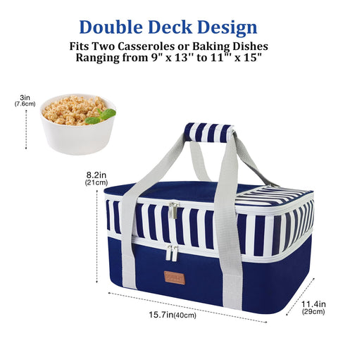 Vuudh carrier being carried to a picnic keeping hot and cold dishes separate and secure