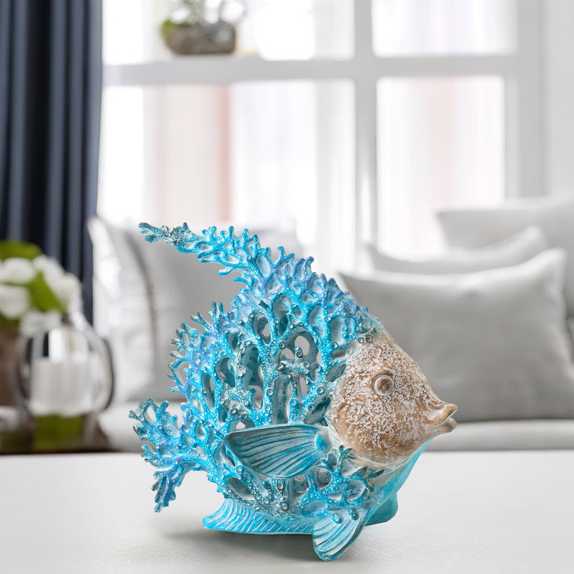 VVGIFTS angelfish close-up of textured ridges for authentic carved look