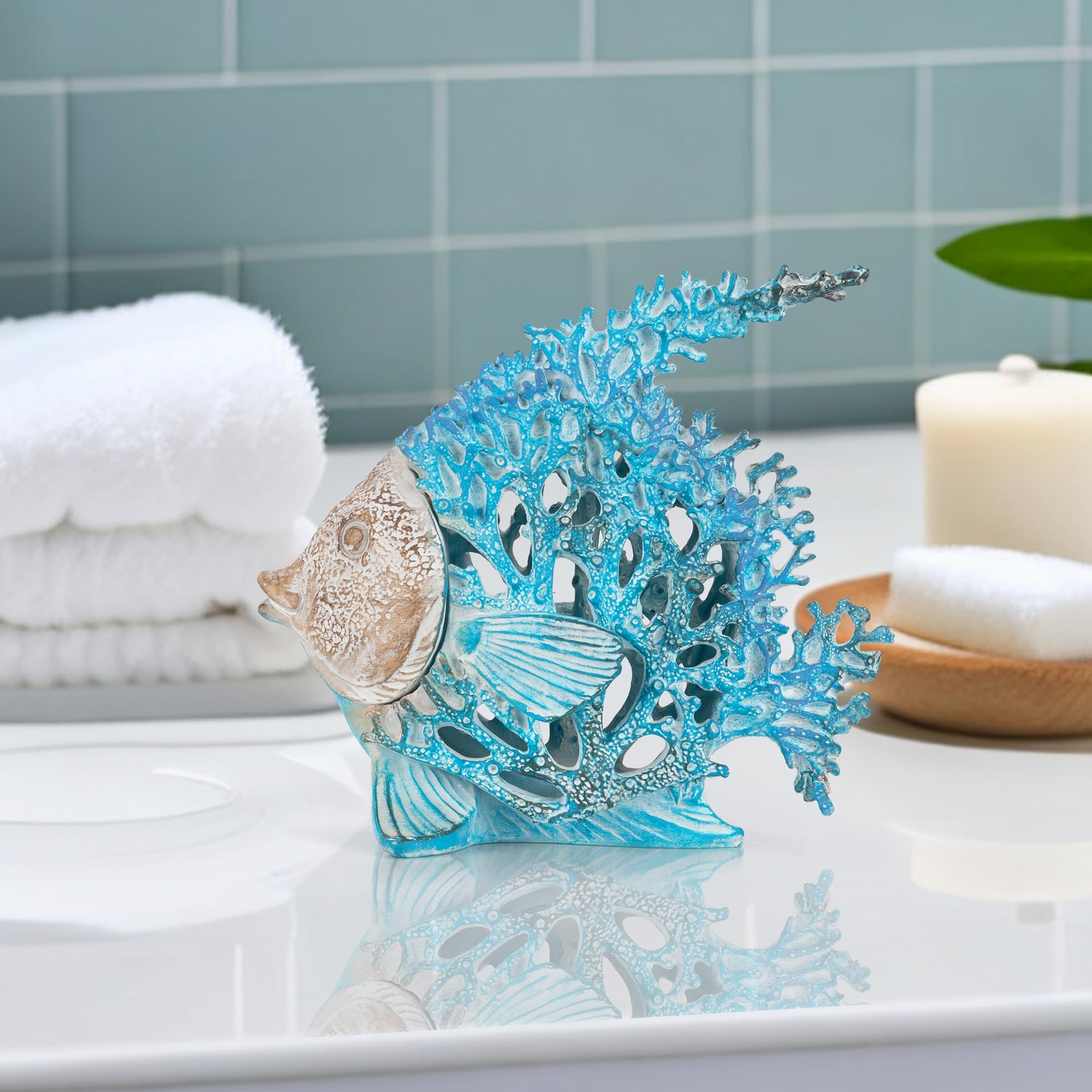VVGIFTS angelfish styled on a desk offering calm ocean-inspired focus