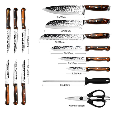 Vvwgkpk hammered blade texture close-up, reduces food sticking benefit