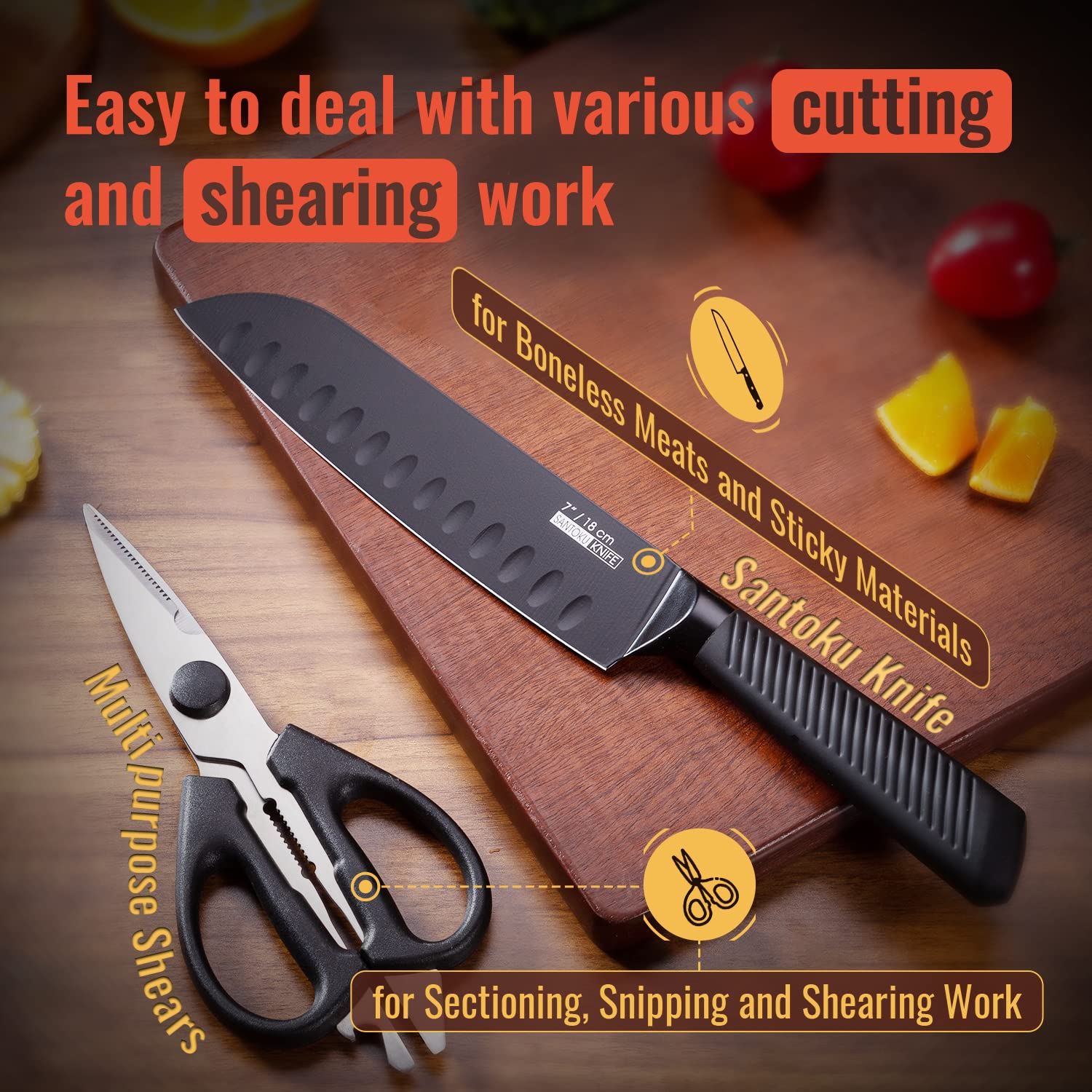 Vvwgkpk sharpener and kitchen scissors displayed for easy maintenance