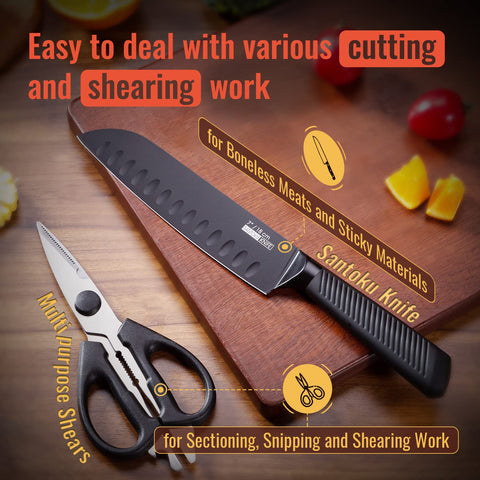 Vvwgkpk sharpener and kitchen scissors displayed for easy maintenance