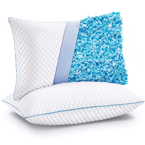 VVZ pillows front packaging showing set of two and cooling benefits