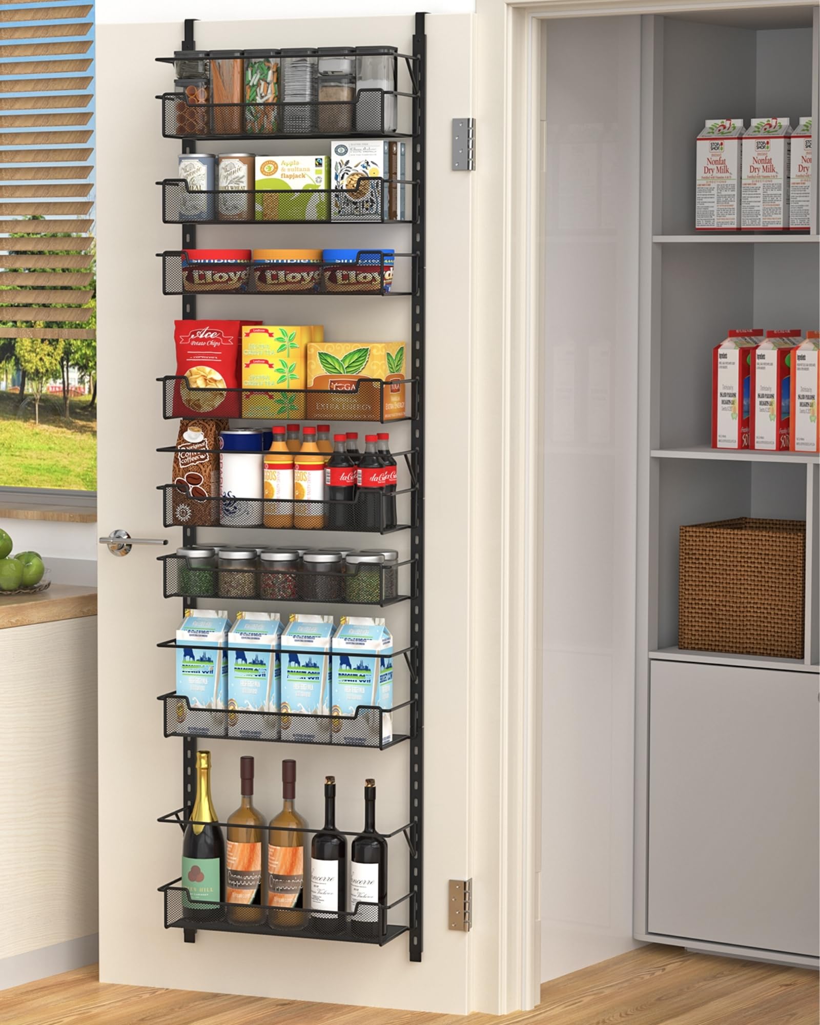 VyGrow front view showing full 8-tier organizer and space-saving benefit