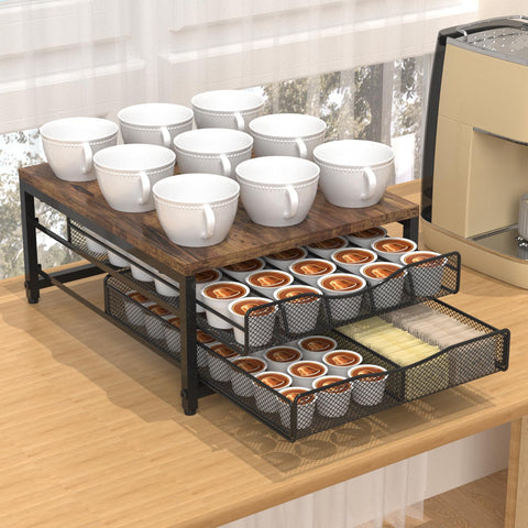 VyGrow in kitchen lifestyle setup creating an organized coffee station