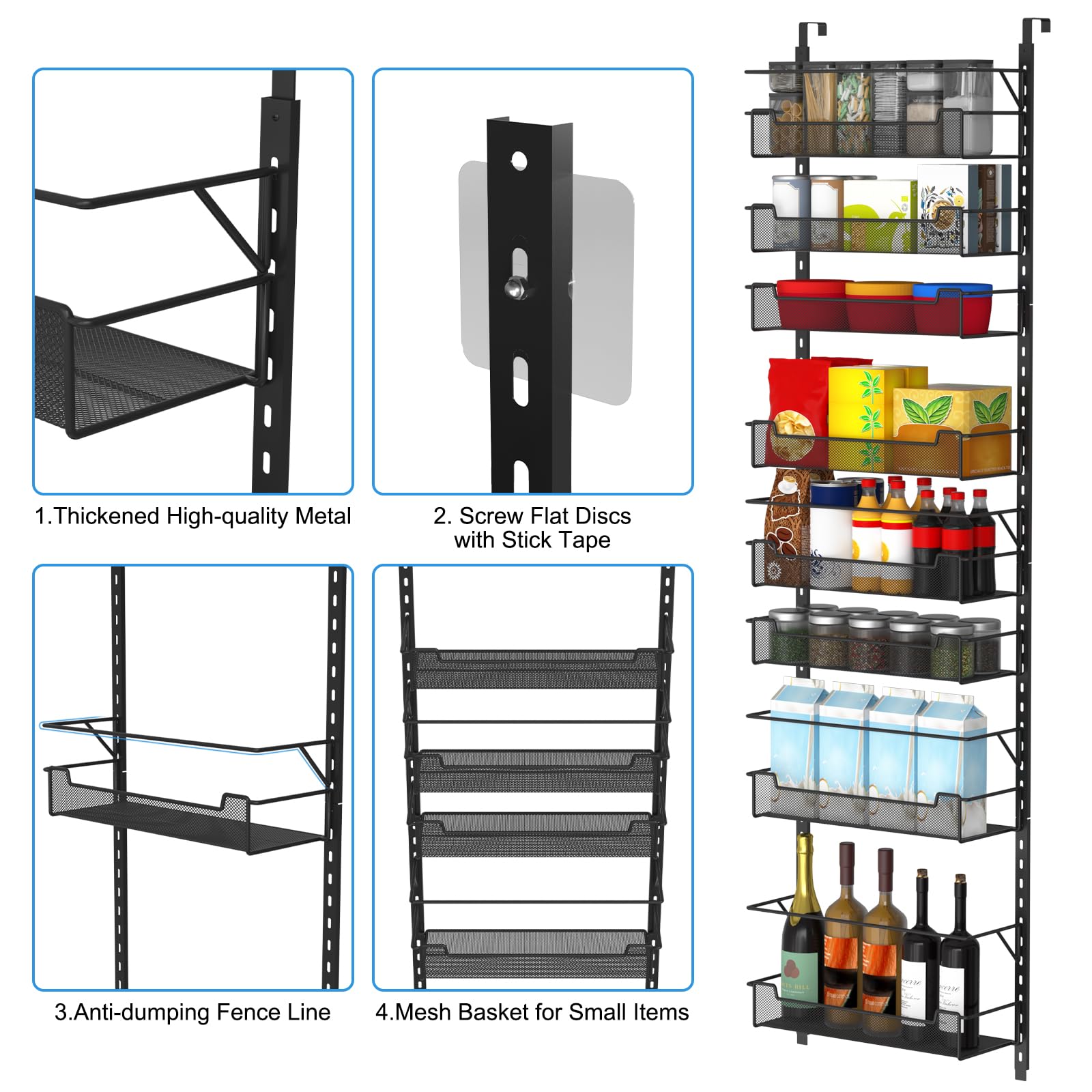 VyGrow next to canned goods showing basket dimensions and capacity
