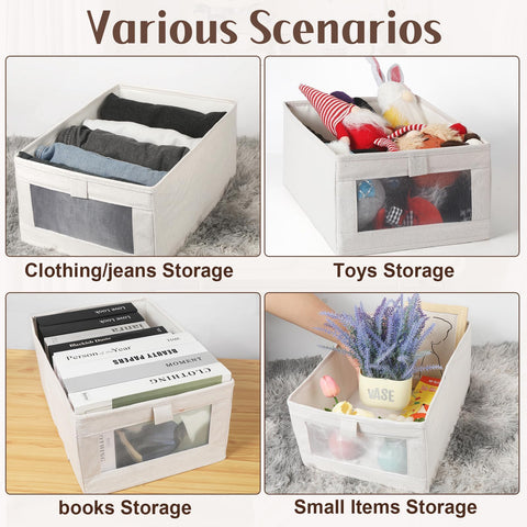 VZZNN organizers on a wardrobe shelf illustrating tidy, accessible storage