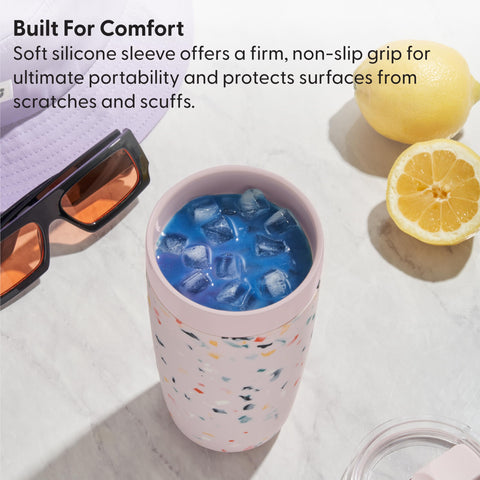 W&P Porter seated in car cup holder showing 20 oz fit and travel convenience
