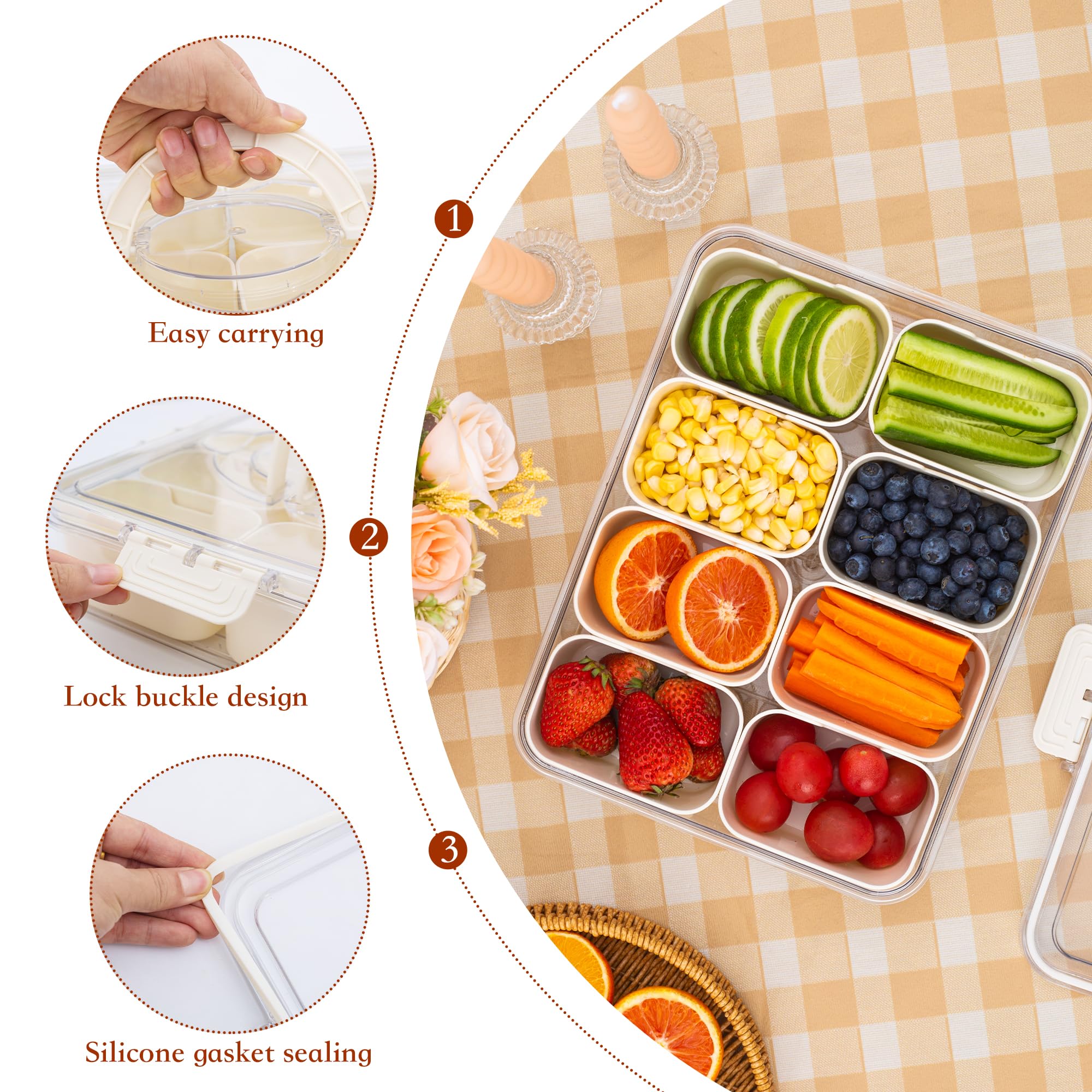 WACOI tray filled with fruit and nuts demonstrating portion control and snack variety