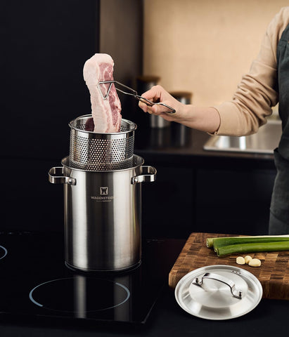 WAGENSTEIGER pot in a home kitchen on stovetop highlighting everyday versatility and style