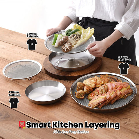 WAGENSTEIGER tray set styled on counter showing practical prep and presentation