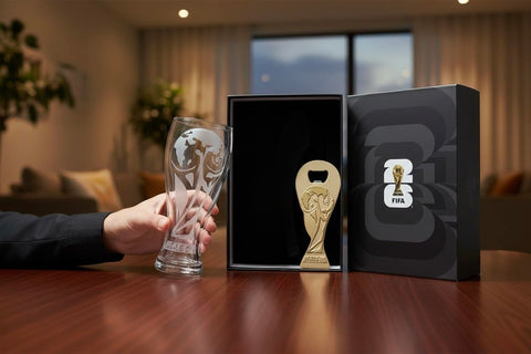 Wagon International glass trophy 2.5D effect visible when poured for impressive visual impact